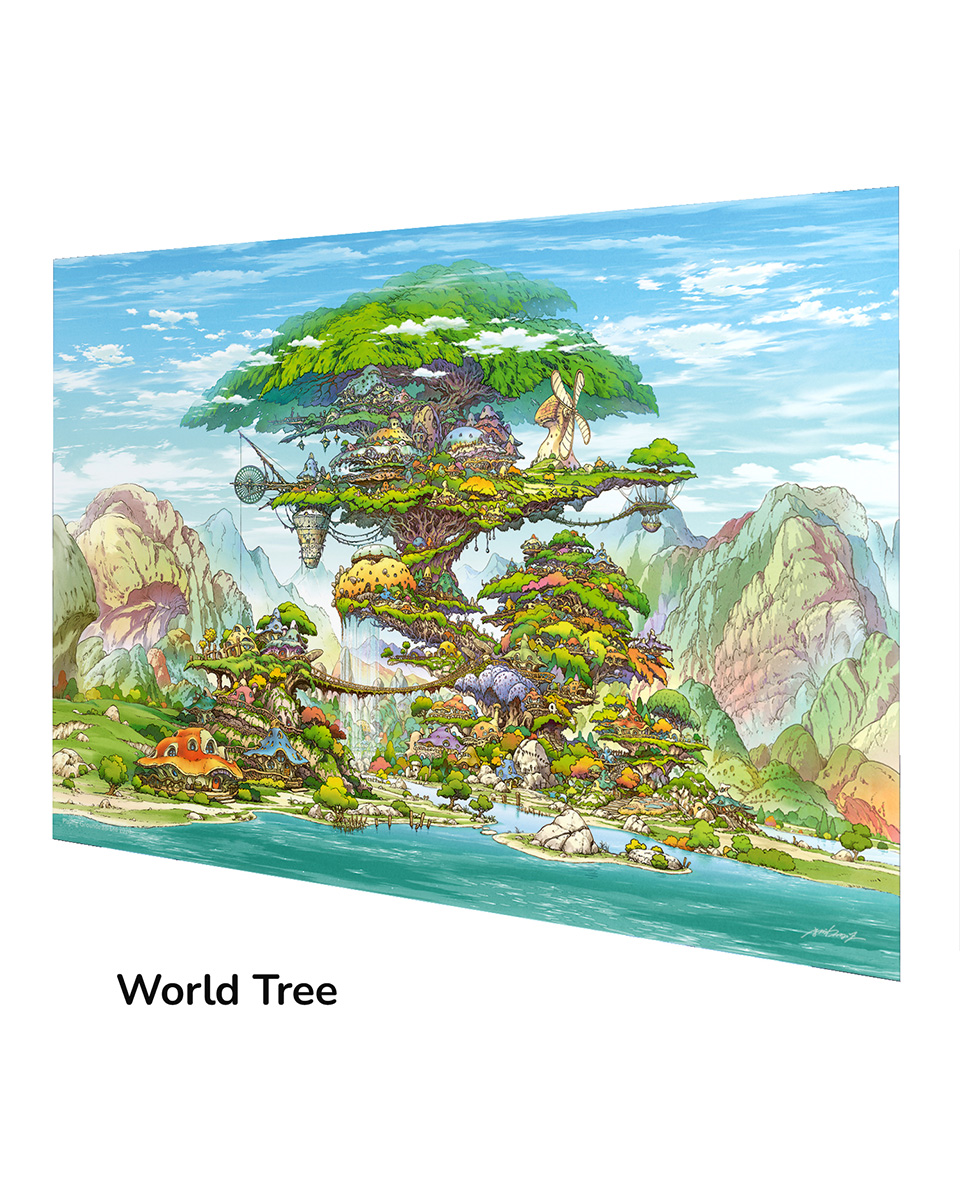 World Tree – Bordered Jigsaw Puzzle – OiOiBunny